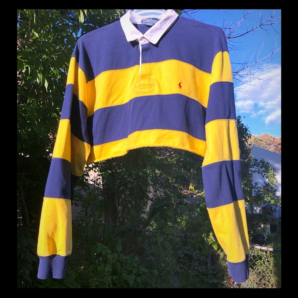 Polo by Ralph Lauren custom crop top rugby shirt